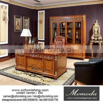YB29 Luxirious Cherry Wood Executive Office Desk Office Furniture /Classical Luxury Italian Design Solid Wood Office Table photo-3