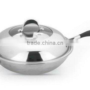 Tri-Layer non-stick steel wok,casserole,chefpan