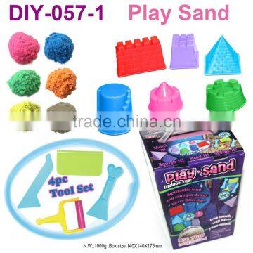 22015 Hot Selling DIY Educational Moving Magic Play Sand With Tools and Molds for Kids photo-2