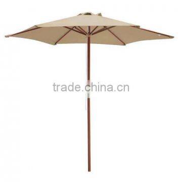 High Quality 210g/m2 Fabric One Long Pole Outdoor Patio Table Wooden Umbrella photo-5