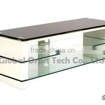 Metal Modern Led Glass Wooden tv Stand photo-4