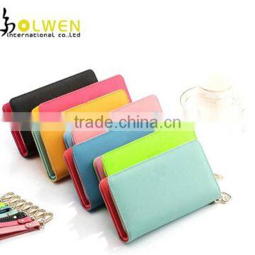 colorful high quality pu wallet case for phone