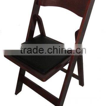 Hot Sale Wedding Used Wooden Folding Padded Chair for Party Rental photo-4