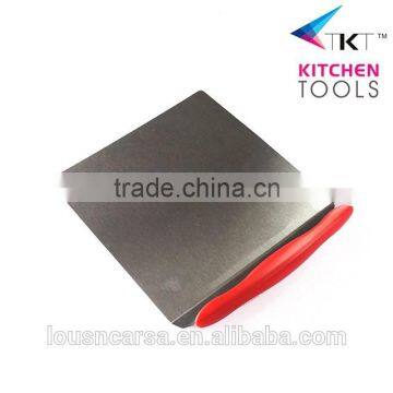 High Quality Stainless Steel Baking Scraper Meet FDA & LFGB Ruber Handle For Baking