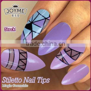 Joyme nails supplies magic geometric style new stiletto nail art product