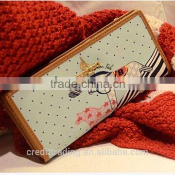 2015 New Style Fashion Cheap Leather Women Canvas Wallet photo-2