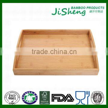 Novelty Custom Bamboo Serving Tray With Handle, Bamboo Food Serving Tray, Bamboo Breakfast Serving Tray photo-3
