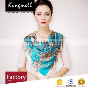 Custom-made Satin Silk Shawl Print Silk Scarf photo-2