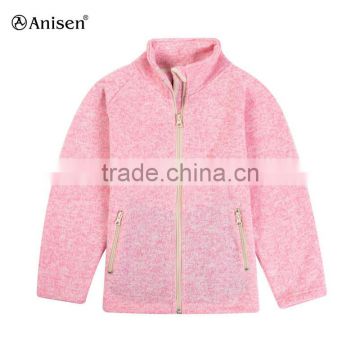 wholesale custom women pink sweater fleece ladies jacket