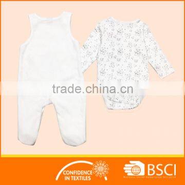 Winter Romper White 2 Piece Baby Romper Suit photo-2