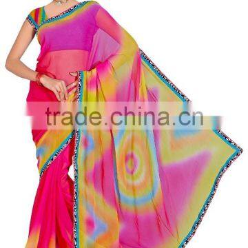 Printed Spray Designer Saree in Chiffon Fabric