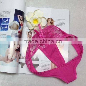 Stock Underwear Women Summer Style Sey Lingerie Diamond Flower Print Lace Thong Panties G String Panties Thongs Underwear Knicke photo-4