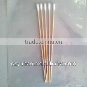 6'' single head cotton swab with wooden handle