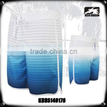 QUCIK DRY BLUE SHORTS FASHIONABLE MENS SWIM TRUNKS WITH BACK ZIP POCKET photo-1