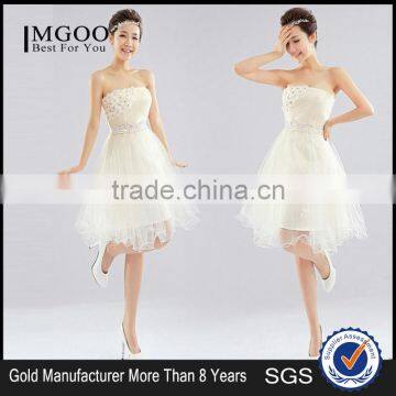 2017 Bridesmaid Short Dress Paragraph Shoulder Halter Sweet Dress Bride Lace Drilling Shoulder Wedding Dress