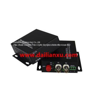 2channels 720P/960P/1080P AHD CVI TVI All in One Fiber Optic Transmitter and Receiver AHD CVI TVI to Fiber Converter photo-2