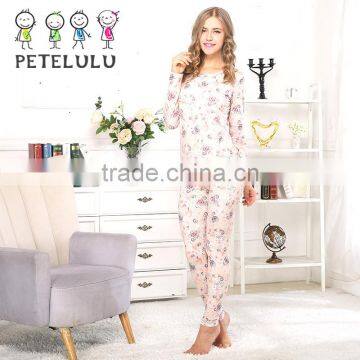 Customized Flowerish Slim Fit New Model Fashion Girls Pajamas Set