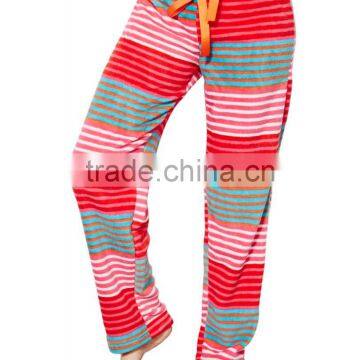 Women's Coloful Mixed Stripe Warm Pyjamas Pants photo-3