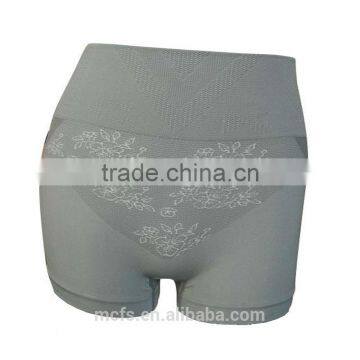 Grey high waist tight shape panties seamless underwear women shapewear slim panties