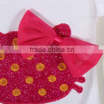 S80005T, Baby's Girls Kids Children's Suits,Girls Clothing Sets Lovely Big Flower T-shirt + Tutu Skirt 3D Bow Skirt photo-6