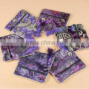 Satin pouch zipper pouch Factory direct gift silk jewelry pouch CH018