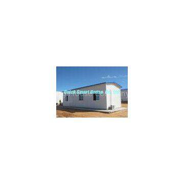 Comfortable Steel Prefab House , Temporary Portable Housing With Sandwich Panel Wall