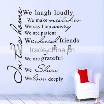 We Laugh Loudly Family Quote Living Room Bedroom Wall Art Decal Sticker