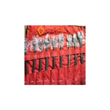 10pc combination wrench with black finish