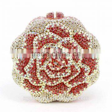 rhinostone flower r clutch bag /colorful moon portable purse Evening handbag Gorgeous Bridal Wedding Purse Party bag Handbag