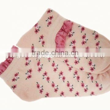 Latest Design Wholesale Promotion printed Princess Jacquard Japan Cherry Top Lace Girls Women Socks