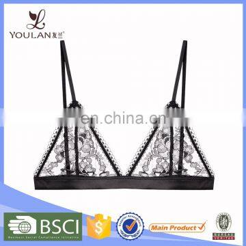 China Factory Elegant White Sexy Lace Bra Transparent Lace Bra