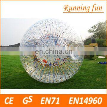 Crazy game!! Top quality 0.8mm/1.0mm PVC/TPU inflatable rolling ball,inflatable zorb ball,body zorbing uk