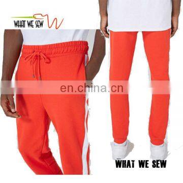 Wholesale fashion red taped skinny joggers outdoor running pants for men