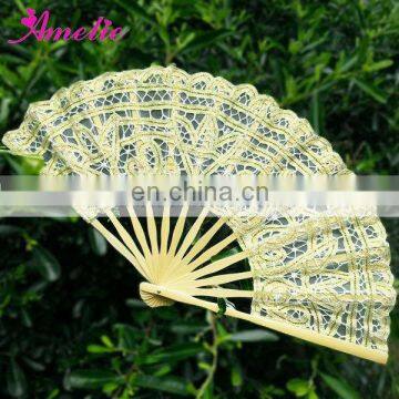 Wholesale Gold Color Victoria Spanish Wooden Hand Fans