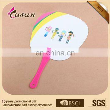 Hand fan custom printed PP hand fan Summer Portable plastic fan