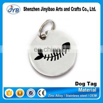 small moq custom round shaped dog tags pet tags with printing logo