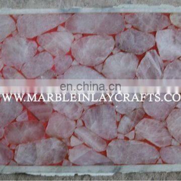 Gemstone Rose Quartz Stone Slabs