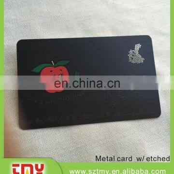 Durable and high quality business promotional matte black visa card