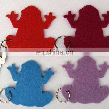 Frog keychain Frog felt key ring