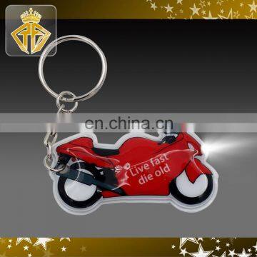 Heat-Seal PVC LED Key Tag in motorcycle Shape