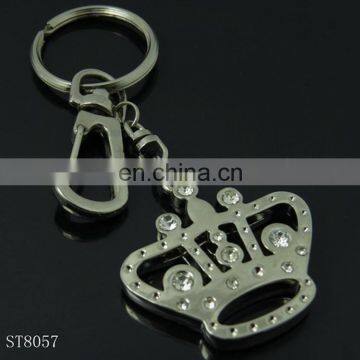New Crown Shape Metal Crystal Diamond Keychain for Wedding Gift