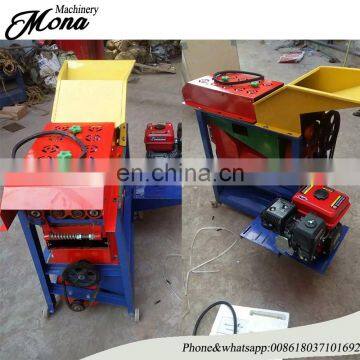 Electric maize corn peeler and thresher machine for corn maize peeling and threshing