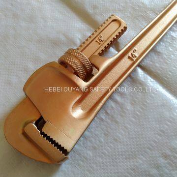 Non Sparking Safety Tools Adjustable Pipe Wrench Spanner 14 photo-4