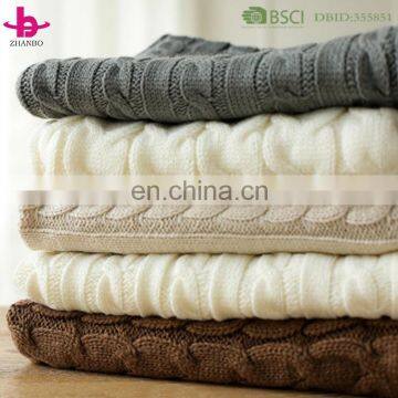 Hot Selling High Quality 100% Cotton/Acrylic Cable Knit Decorative One Layer Multifunction Throw Pillow Covers for Couch photo-6