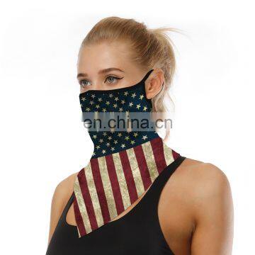 Wholesale the Stars and Stripes style earhook Seamless Face bandanas magic scarf neck gaiter for Dust OutdoorsSports