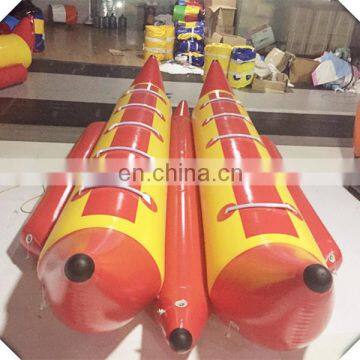 10 seats double lanes PVC inflatable fly-fishing banana boat for water fun