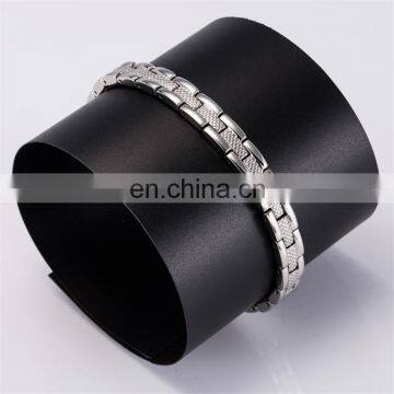 Silver and Gold Plated Stainless Steel Magnetic Bracelet Powerful Mens Magnetic Therapy Bracelet photo-6