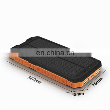 China Factory Slim Solar Power Bank 12000mAh Portable Solar Charger Ultra thin Solar Power Bank