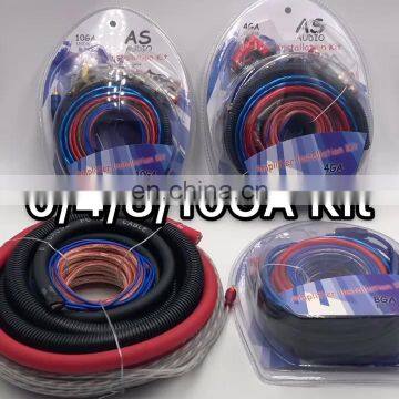 car audio cable set 0GA 4GA 8GA cca amp wiring kit subwoofer installation cable kit