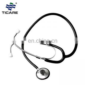 Factory Provide Fashional Professional Single Head All black With Plastic Ring Stethoscope